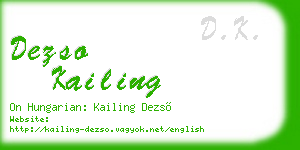 dezso kailing business card